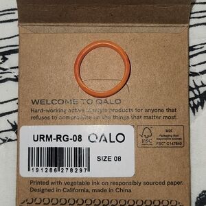 Qalo Orange Lava Silicone Ring.  Size 8. New